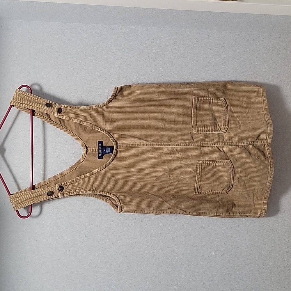 Corduroy Overalls Dress Blue Spice